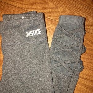 Justice Bottoms - Girls Justice Gray Legging Size 6/7 Justice Bottoms - Girls Justice Gray Legging Size 6/7
